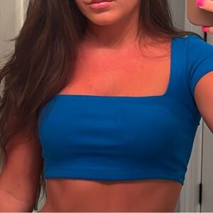 Zara Royal Blue Crop top